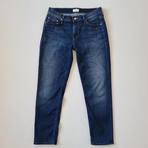 Mother Dropout Boyfriend Jeans Mid Rise Dark Wash Size 25